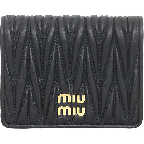 Amazon | [MIUMIU] 二つ折り財布 5MV2042FPP002 NERO One Size [並行